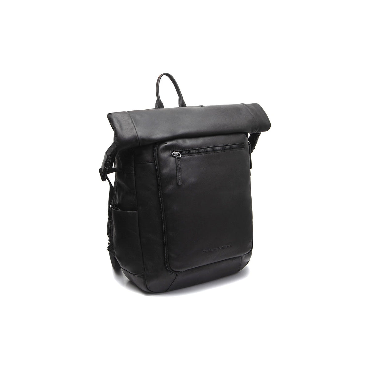 Remo Full-Grain Leather Roll-top Backpack da Donna in Classic 100% Full-Grain Leather - Full Exterior Front Profile View | Acquista online