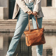 Alicante Full-Grain Leather Shopper da Donna – Vista prodotto alternativa 2