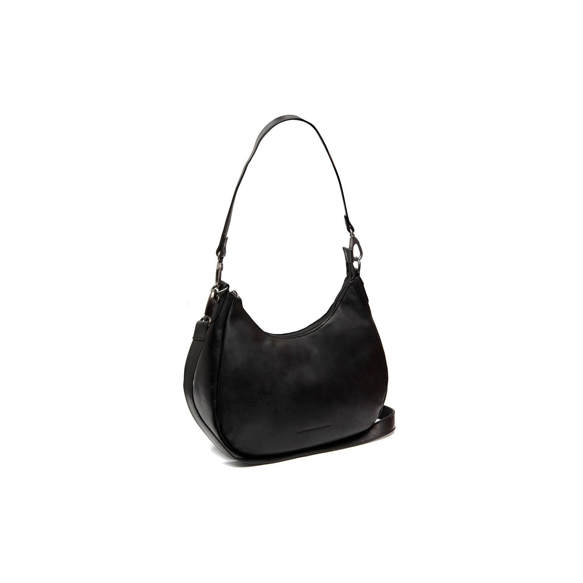 Alexandria Full-Grain Leather Shoulder Bag da Donna in Classic 100% Full-Grain Leather - Full Exterior Front Profile View | Acquista online