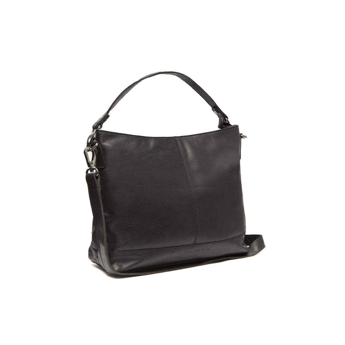 Amelia Full-Grain Leather Shoulder Bag da Donna in Classic 100% Full-Grain Leather - Full Exterior Front Profile View | Acquista online