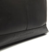 Amelia Full-Grain Leather Shoulder Bag da Donna - Structured Side Profile Showing Gusset Depth &amp; Expansion Capacity
