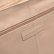 Astero Full-Grain Leather Shoulder Bag da Donna - Structured Side Profile Showing Gusset Depth &amp; Expansion Capacity