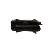 Solid Antique Brass Hardware &amp; Heavy-Duty Dual Zipper Detail on Belgrado Full-Grain Leather Shoulder Bag da Donna