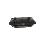 Belgrado Full-Grain Leather Shoulder Bag da Donna - Structured Side Profile Showing Gusset Depth &amp; Expansion Capacity