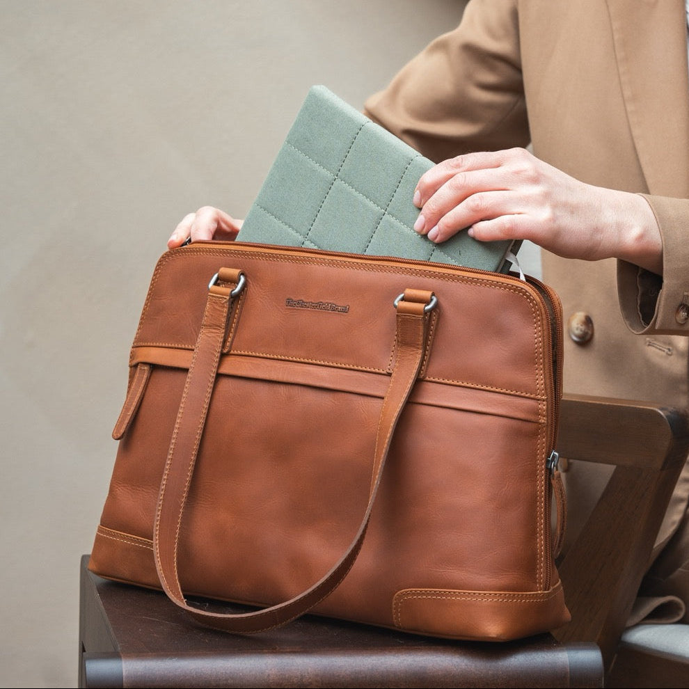 Branson Full-Grain Leather Shoulder Bag da Donna – Vista prodotto alternativa 2