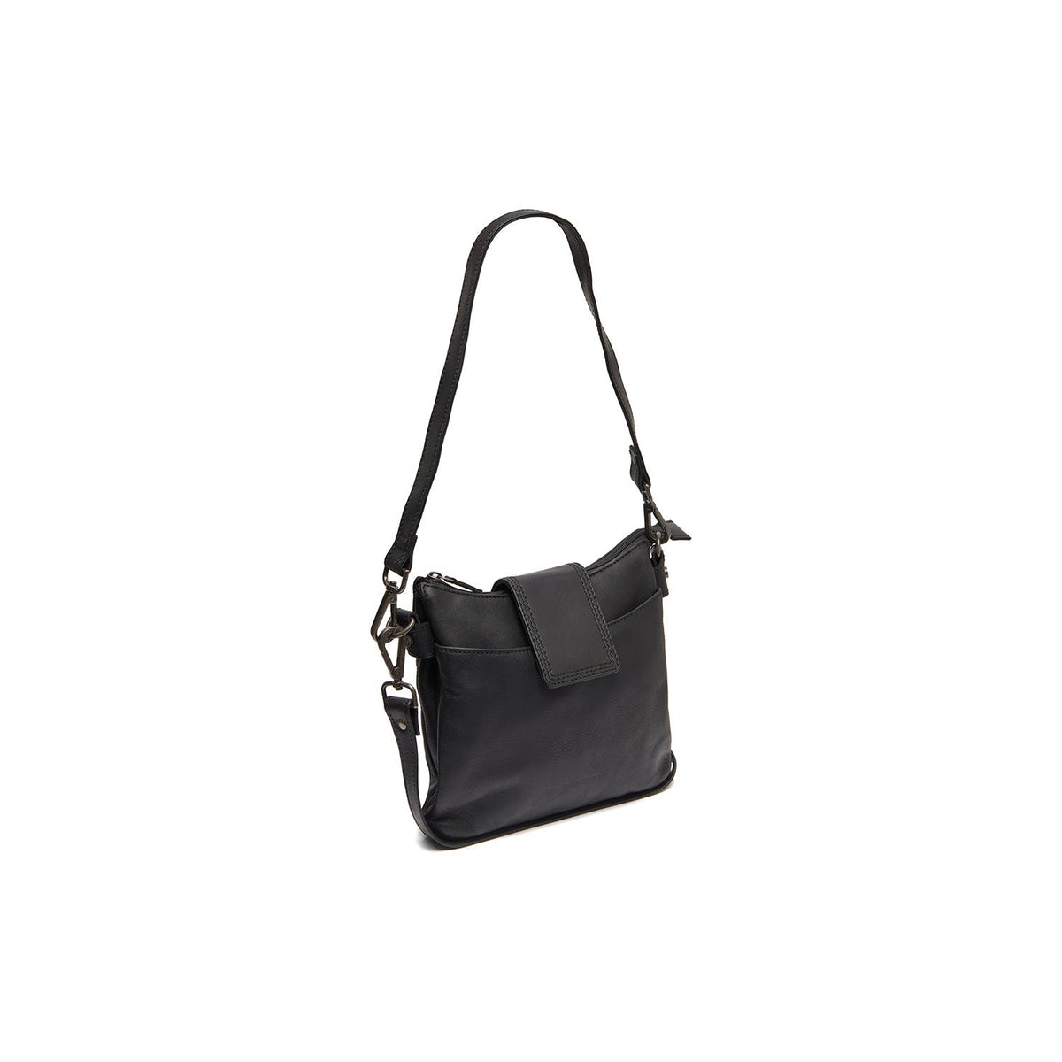 Calora Full-Grain Leather Shoulder Bag da Donna in Classic 100% Full-Grain Leather - Full Exterior Front Profile View | Acquista online