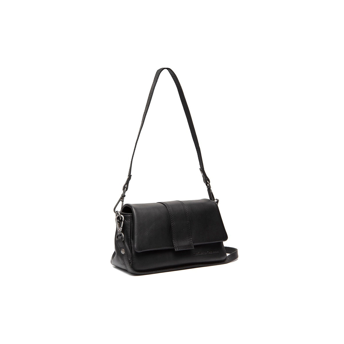 Clifden Full-Grain Leather Shoulder Bag da Donna in Classic 100% Full-Grain Leather - Full Exterior Front Profile View | Acquista online