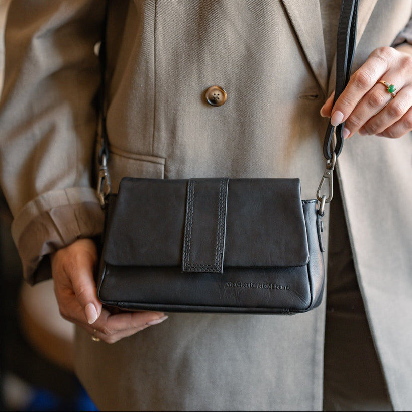 Clifden Full-Grain Leather Shoulder Bag da Donna