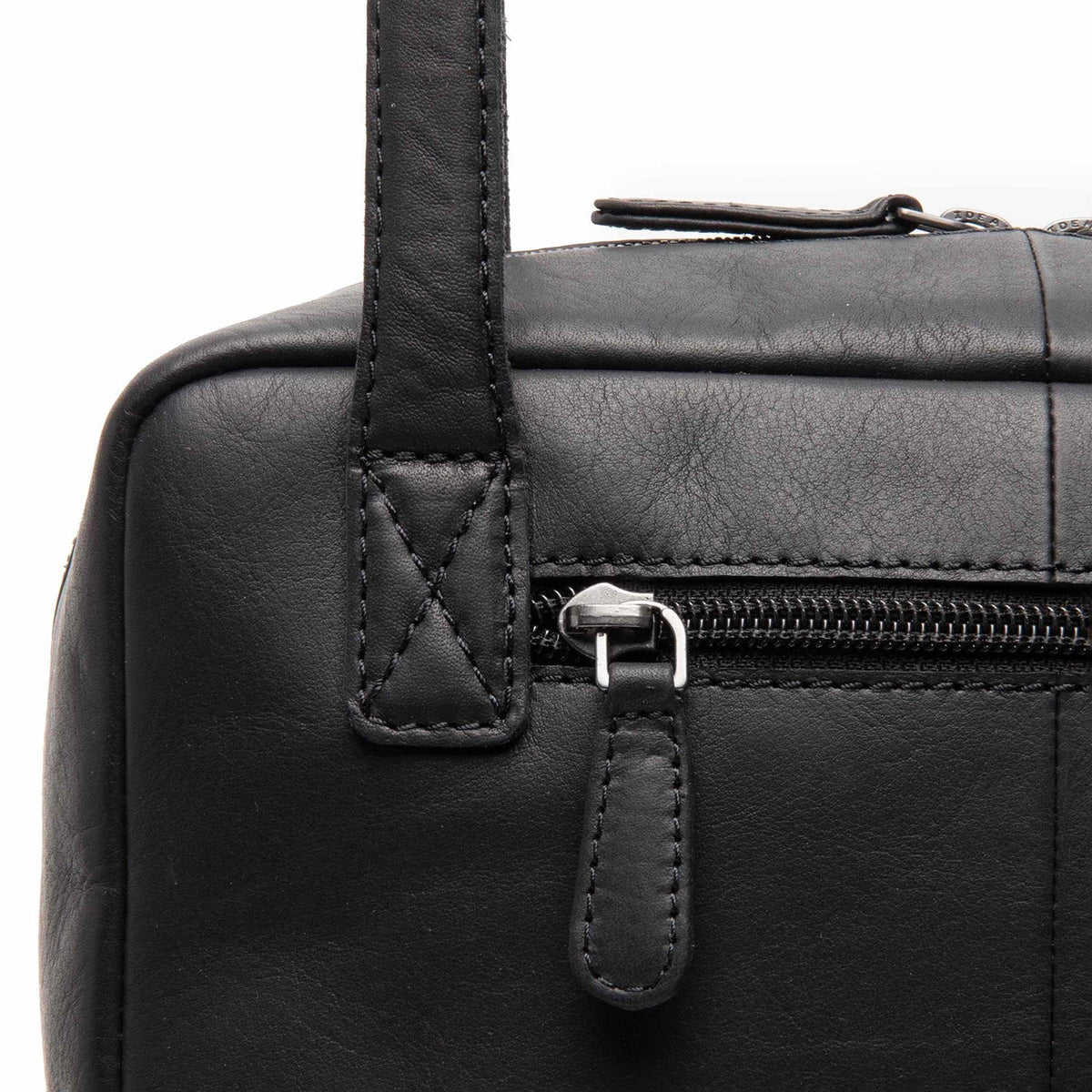 
Fenno Borsa a spalla in pelle pieno fiore - Profilo laterale strutturato con profondità del soffietto