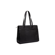 Fidenza Full-Grain Leather Shoulder Bag da Donna in Classic 100% Full-Grain Leather - Full Exterior Front Profile View | Acquista online