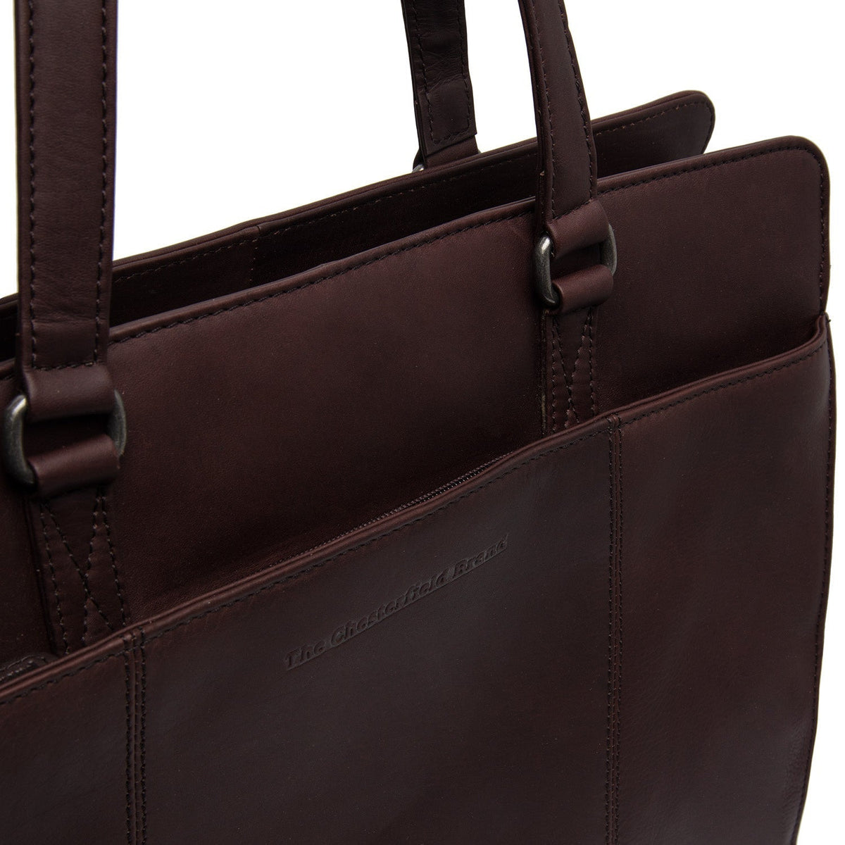 Brown Leather Shoulder Bag Fidenza, detail view 1