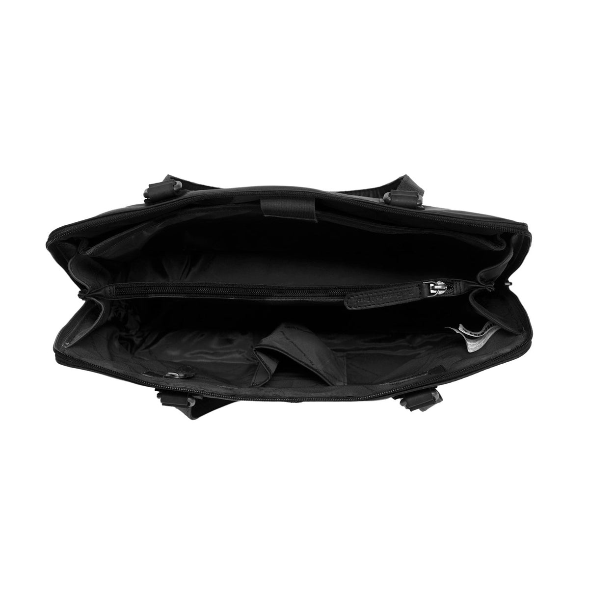Classic 100% Full-Grain leather Bag - Rear Perspective Showing Reinforced Leather Straps &amp; Stitching