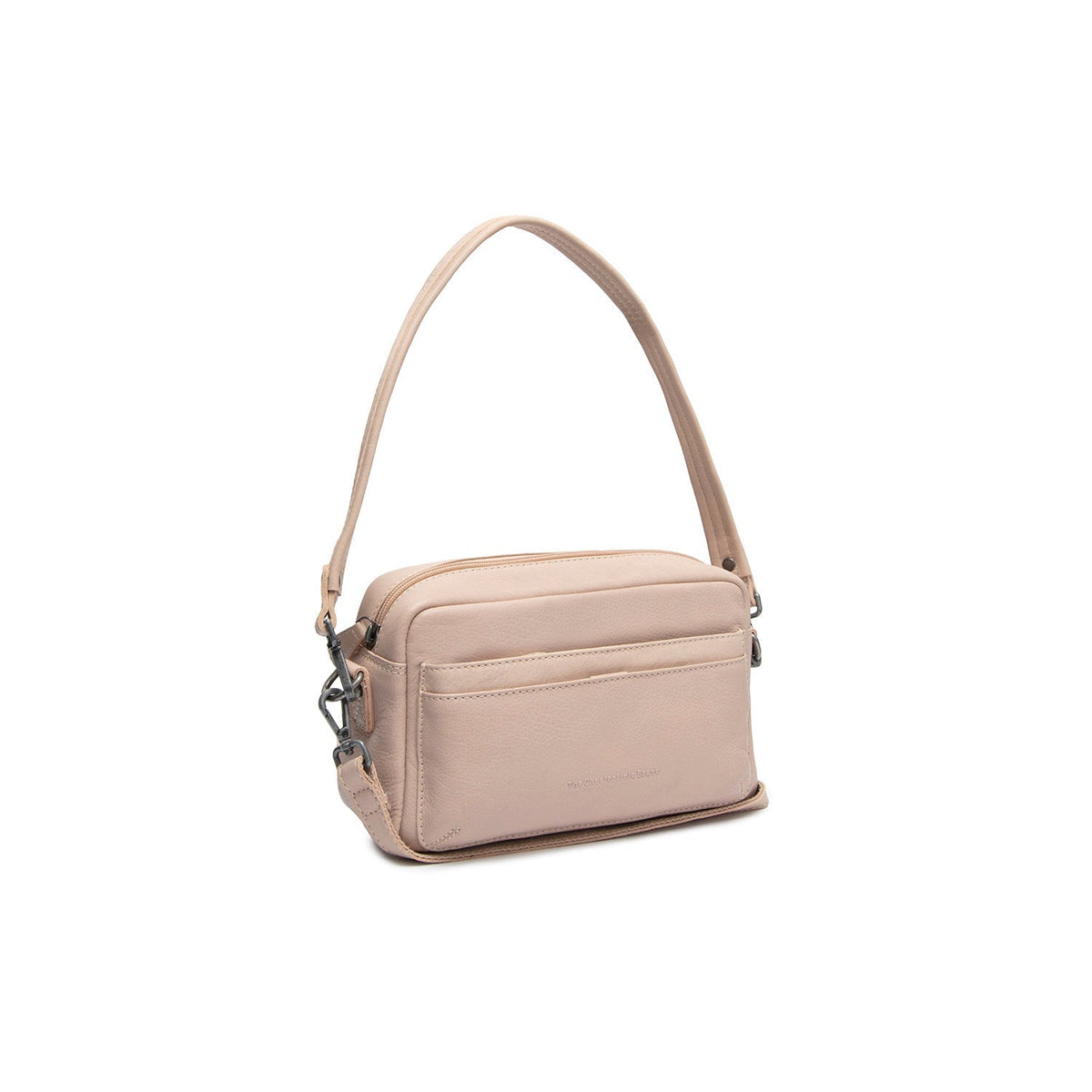 Liora Full-Grain Leather Shoulder Bag da Donna in Classic 100% Full-Grain Leather - Full Exterior Front Profile View | Acquista online