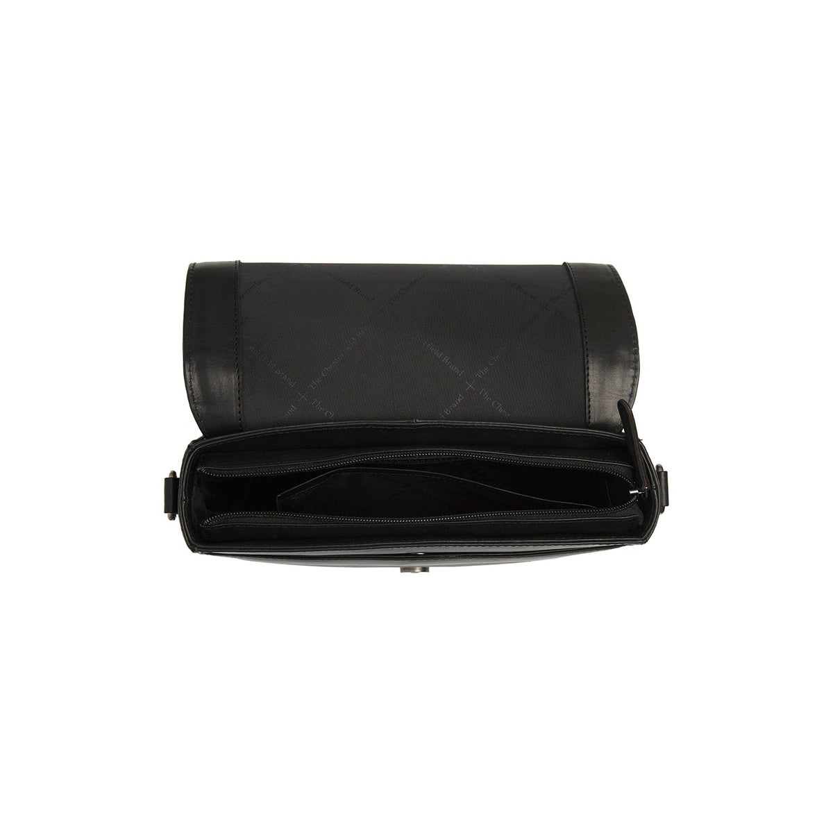 Solid Antique Brass Hardware &amp; Heavy-Duty Dual Zipper Detail on Lizzola Full-Grain Leather Shoulder Bag da Donna