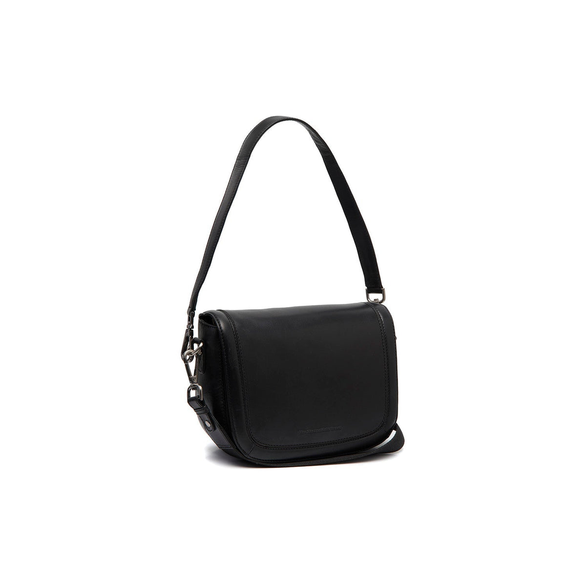 Lizzola Full-Grain Leather Shoulder Bag da Donna in Classic 100% Full-Grain Leather - Full Exterior Front Profile View | Acquista online