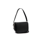 Lizzola Full-Grain Leather Shoulder Bag da Donna in Classic 100% Full-Grain Leather - Full Exterior Front Profile View | Acquista online