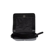 Solid Antique Brass Hardware &amp; Heavy-Duty Dual Zipper Detail on Marcella Full-Grain Leather Shoulder Bag da Donna