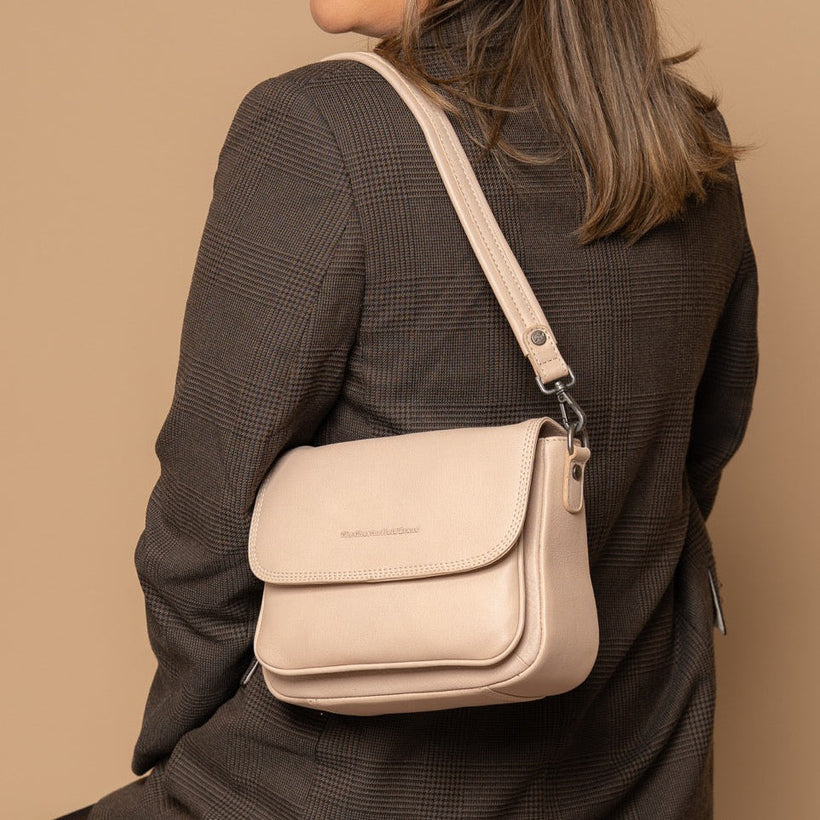 Miloa Full-Grain Leather Shoulder Bag da Donna