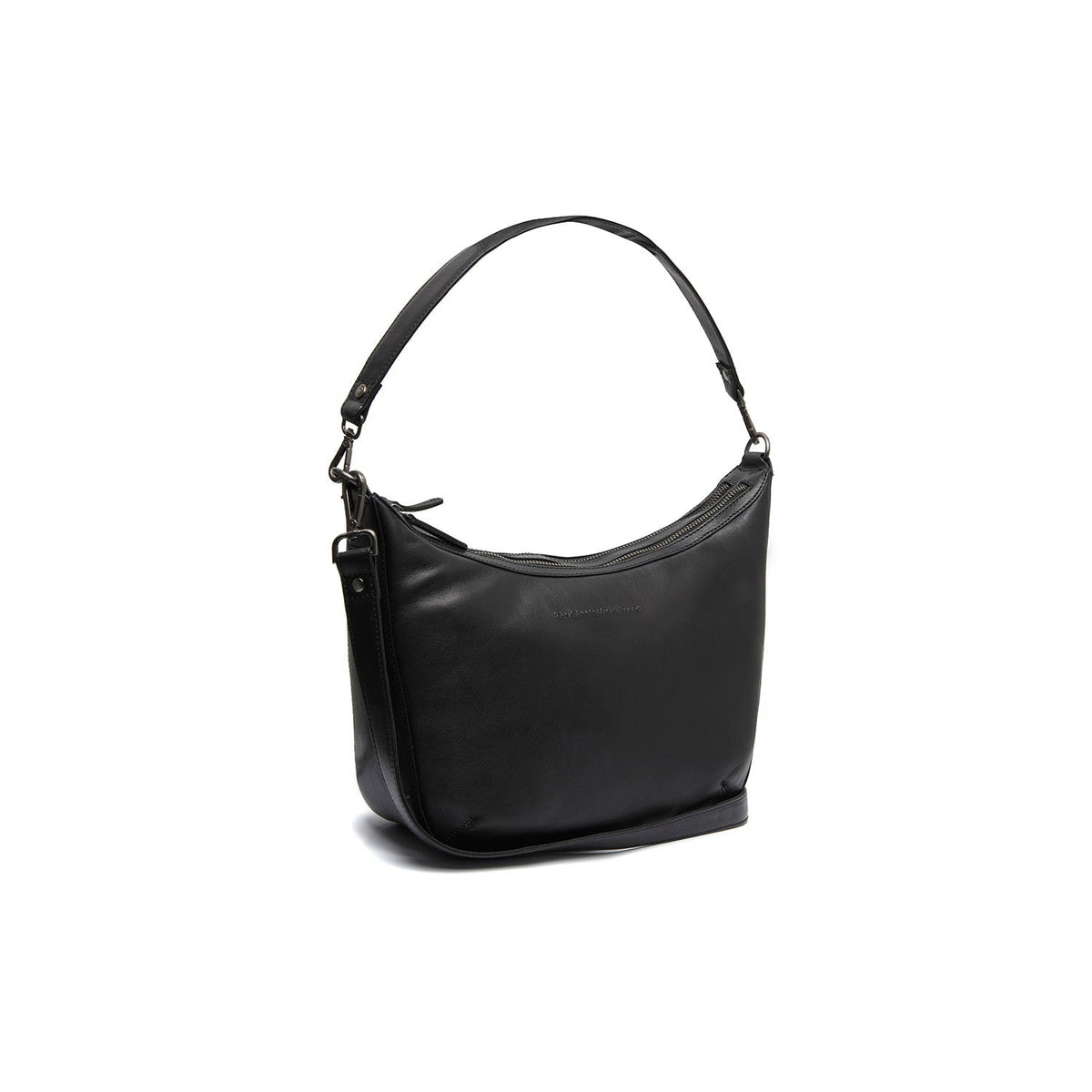 Moneva Full-Grain Leather Shoulder Bag da Donna in Classic 100% Full-Grain Leather - Full Exterior Front Profile View | Acquista online