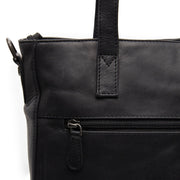 Mosel Full-Grain Leather Shoulder Bag da Donna - Structured Side Profile Showing Gusset Depth &amp; Expansion Capacity