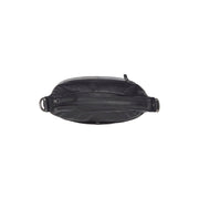 Solid Antique Brass Hardware &amp; Heavy-Duty Dual Zipper Detail on Olvia Full-Grain Leather Shoulder Bag da Donna