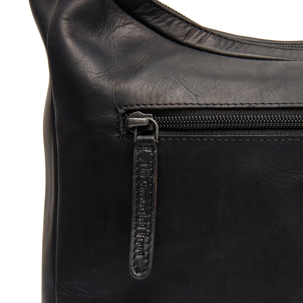 Olvia Full-Grain Leather Shoulder Bag da Donna - Structured Side Profile Showing Gusset Depth &amp; Expansion Capacity