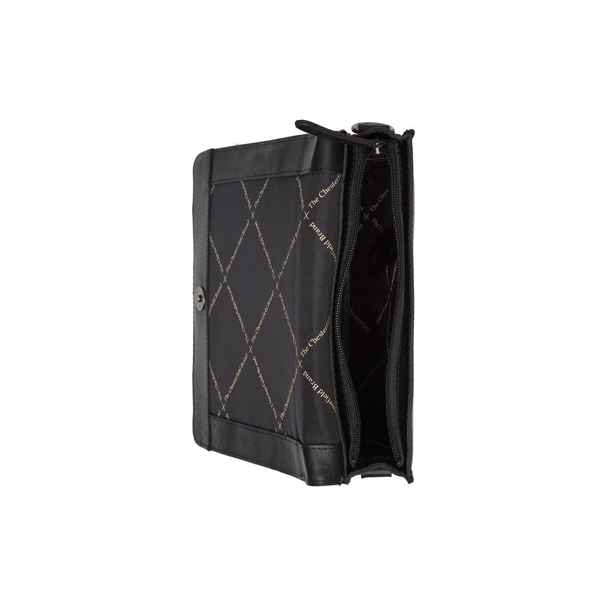 Osuna Full-Grain Leather Shoulder Bag da Donna - Structured Side Profile Showing Gusset Depth &amp; Expansion Capacity