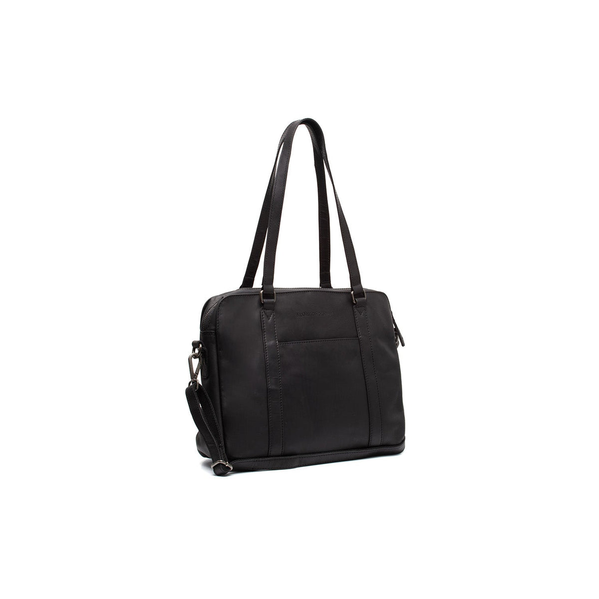 Pretoria Full-Grain Leather Shoulder Bag da Donna in Classic 100% Full-Grain Leather - Full Exterior Front Profile View | Acquista online