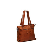 Rome Full-Grain Leather Shoulder Bag da Donna in Classic 100% Full-Grain Leather - Full Exterior Front Profile View | Acquista online
