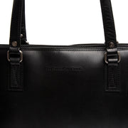 Classic 100% Full-Grain leather Bag - Rear Perspective Showing Reinforced Leather Straps &amp; Stitching