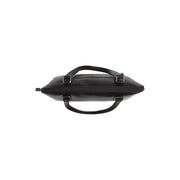 Selvino Full-Grain Leather Shoulder Bag da Donna - Structured Side Profile Showing Gusset Depth &amp; Expansion Capacity