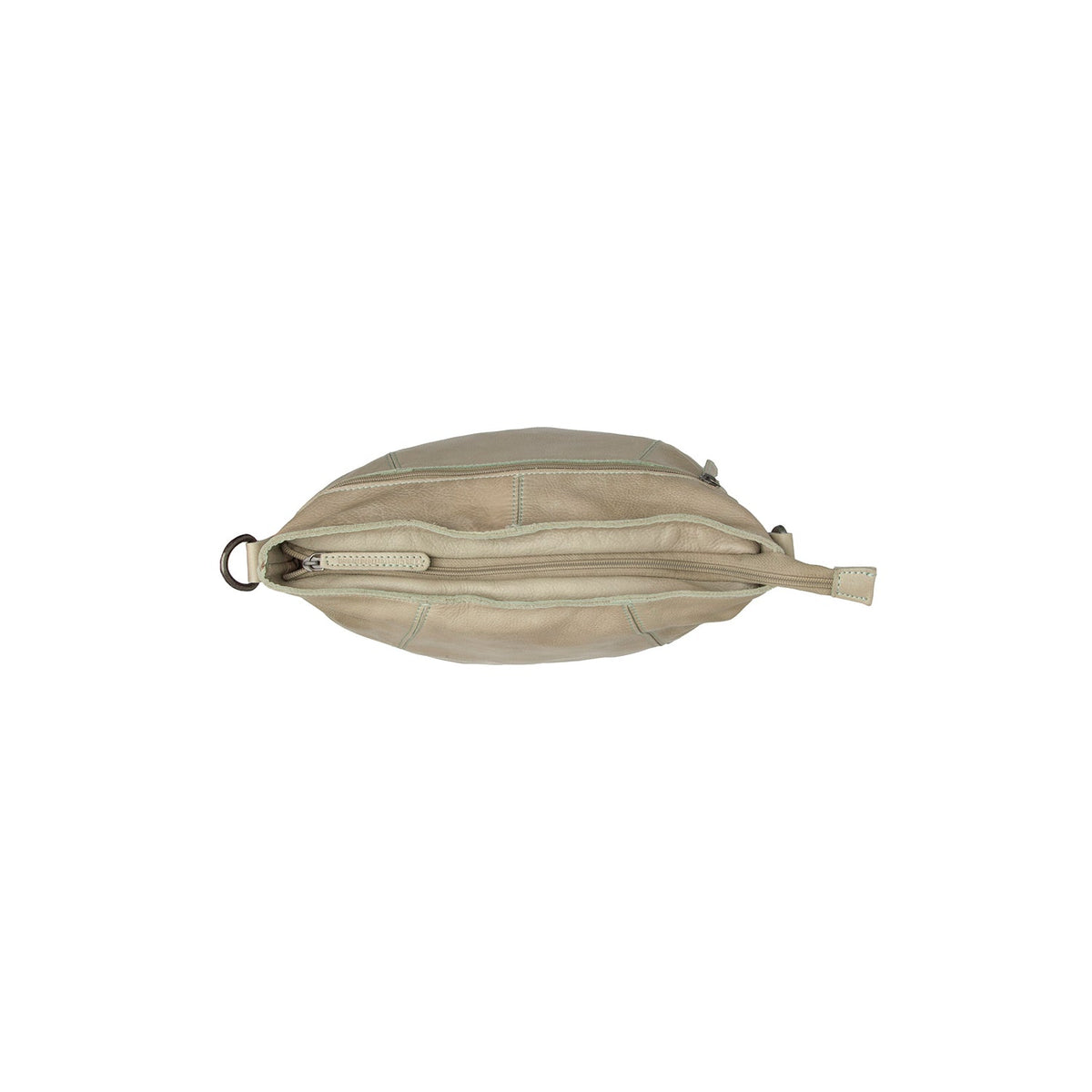 Sintra Full-Grain Leather Shoulder Bag da Donna - Structured Side Profile Showing Gusset Depth &amp; Expansion Capacity