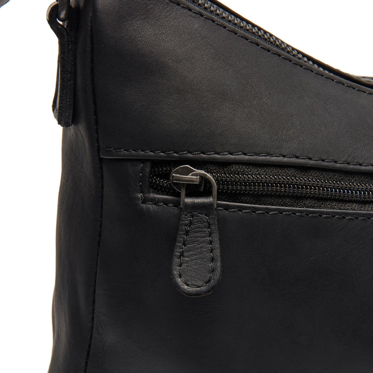 
Tivra Borsa a spalla in pelle pieno fiore - Profilo laterale strutturato con profondità del soffietto