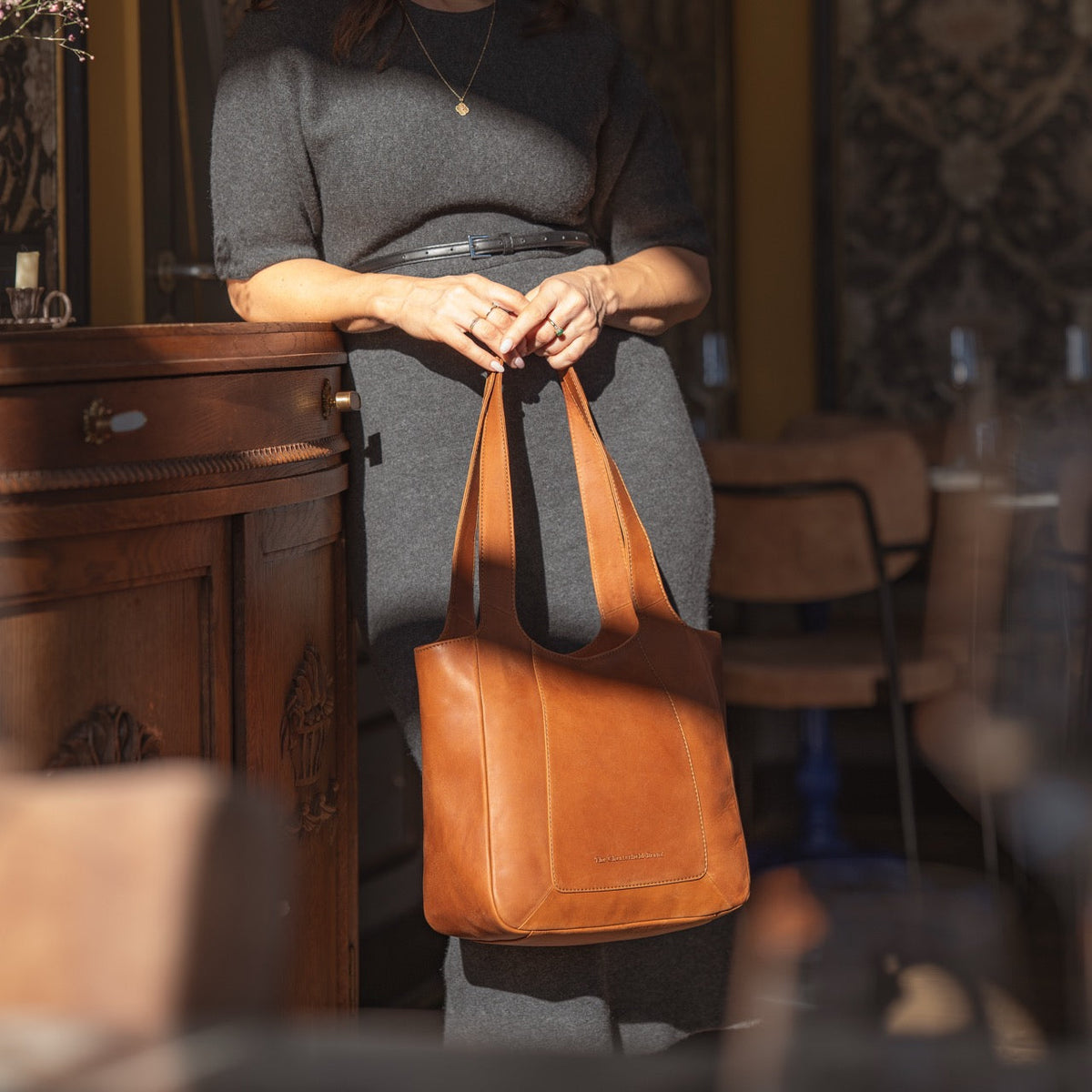 Tofino Full-Grain Leather Shoulder Bag da Donna – Vista prodotto alternativa 3
