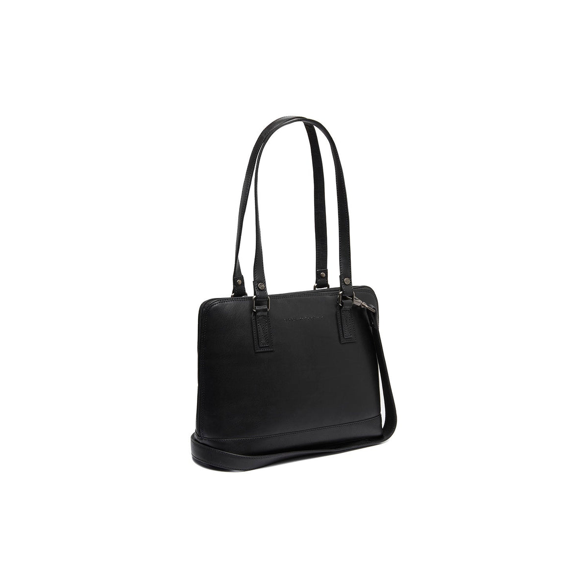 Viamonte Full-Grain Leather Shoulder Bag da Donna in Classic 100% Full-Grain Leather - Full Exterior Front Profile View | Acquista online