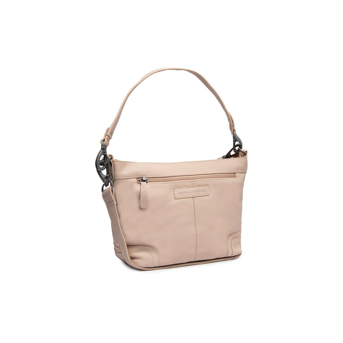 Zarita Full-Grain Leather Shoulder Bag da Donna in Classic 100% Full-Grain Leather - Full Exterior Front Profile View | Acquista online