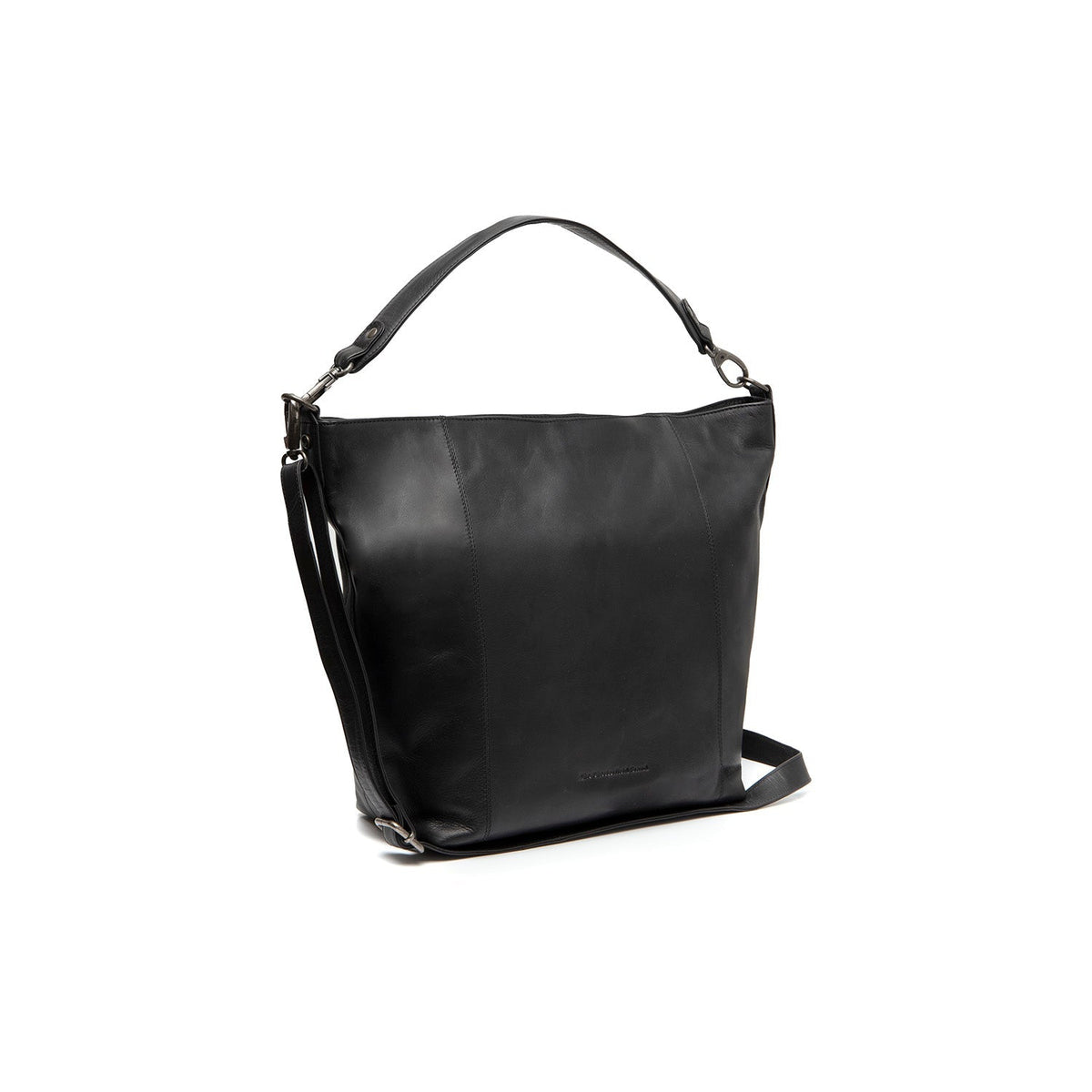 Zira Full-Grain Leather Shoulder Bag da Donna in Classic 100% Full-Grain Leather - Full Exterior Front Profile View | Acquista online
