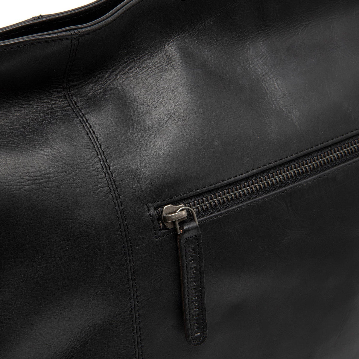 Zira Full-Grain Leather Shoulder Bag da Donna - Structured Side Profile Showing Gusset Depth &amp; Expansion Capacity