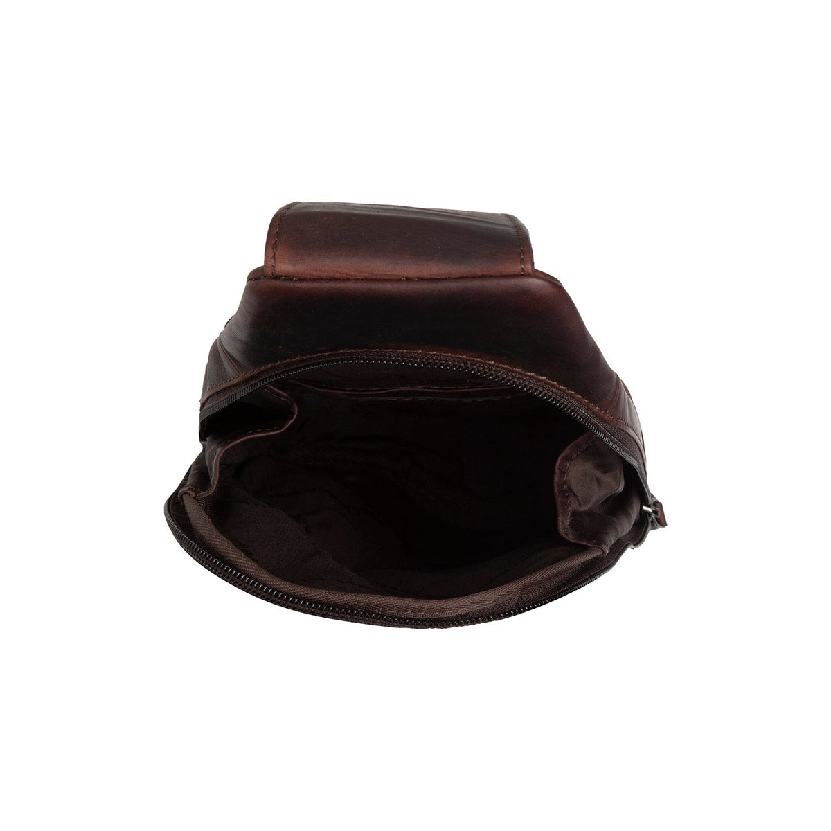 Brown Leather Sling Bag Bowey da Donna, detail view 3
