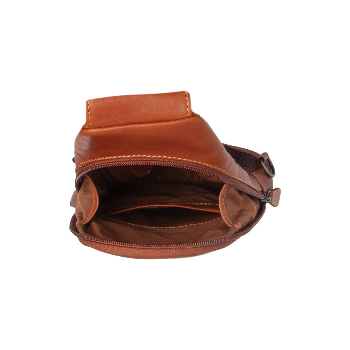 Cognac Leather Sling Bag Bowey da Donna, detail view 4