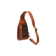Cognac Leather Sling Bag Bowey da Donna, detail view 6