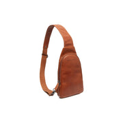 Cognac Leather Sling Bag Bowey da Donna, front view