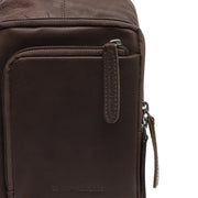 Brown Leather Sling Bag Riga da Donna, detail view 1
