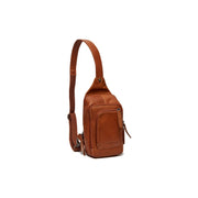 Cognac Leather Sling Bag Riga da Donna, front view