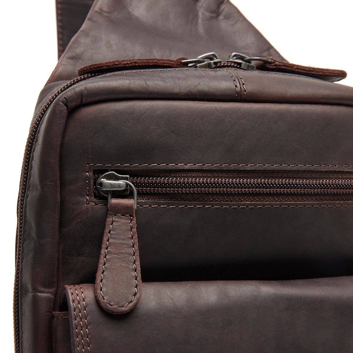 Brown Leather Sling Bag Turelle da Donna, detail view 1