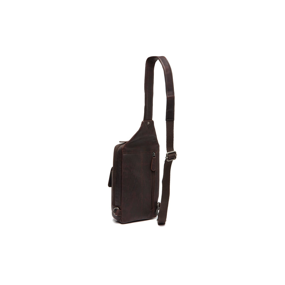 Brown Leather Sling Bag Turelle da Donna, detail view 6