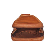 Cognac Leather Sling Bag Turelle da Donna, detail view 4