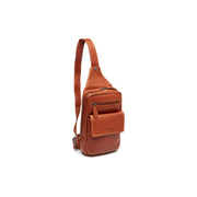 Cognac Leather Sling Bag Turelle da Donna, front view