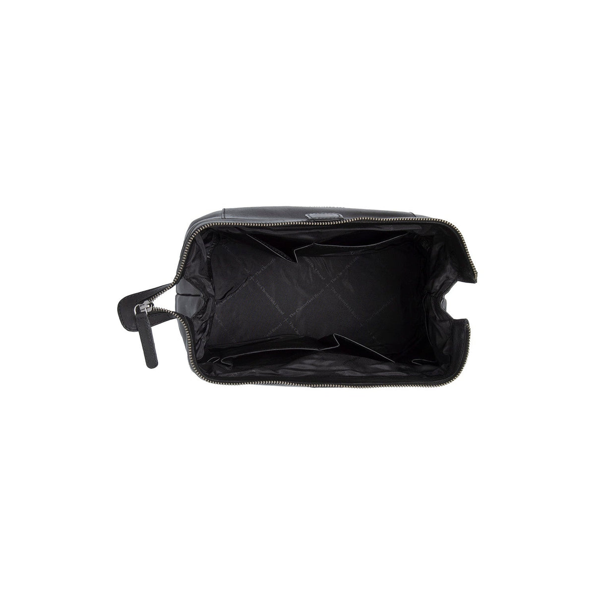 
Dettaglio ravvicinato of Classic Collar & Heavy-Duty Zipper Hardware on Biassa Necessaire da viaggio in pelle pieno fiore