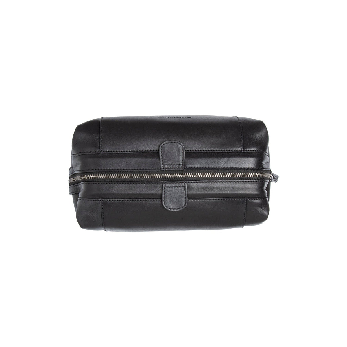 
Biassa Necessaire da viaggio in pelle pieno fiore - Vista laterale che mostra il taglio ergonomico delle maniche